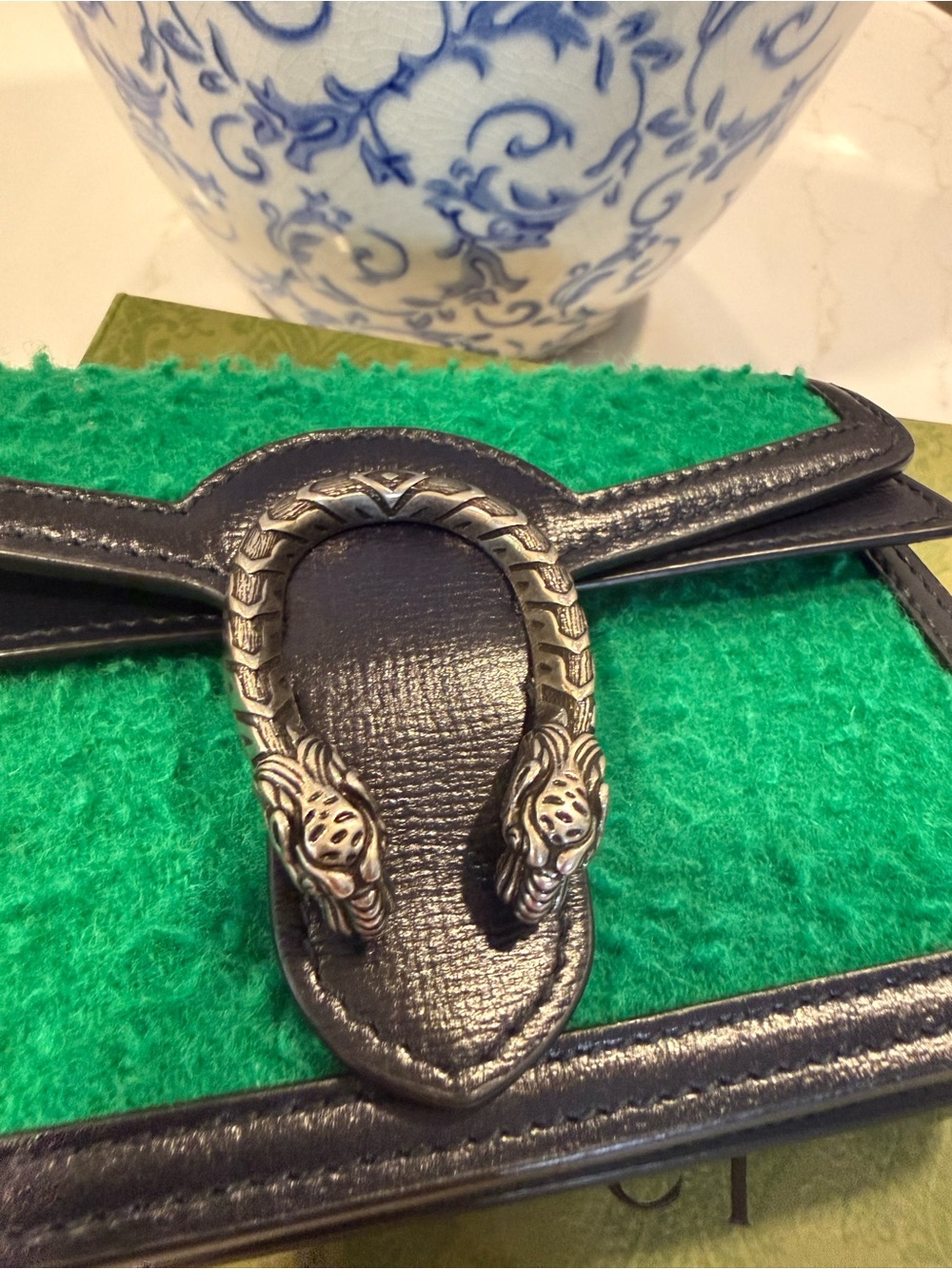Gucci Green Mini Dionysus Chain crossbody Bag with Silver-Tone Hardware - Picture 5 of 7